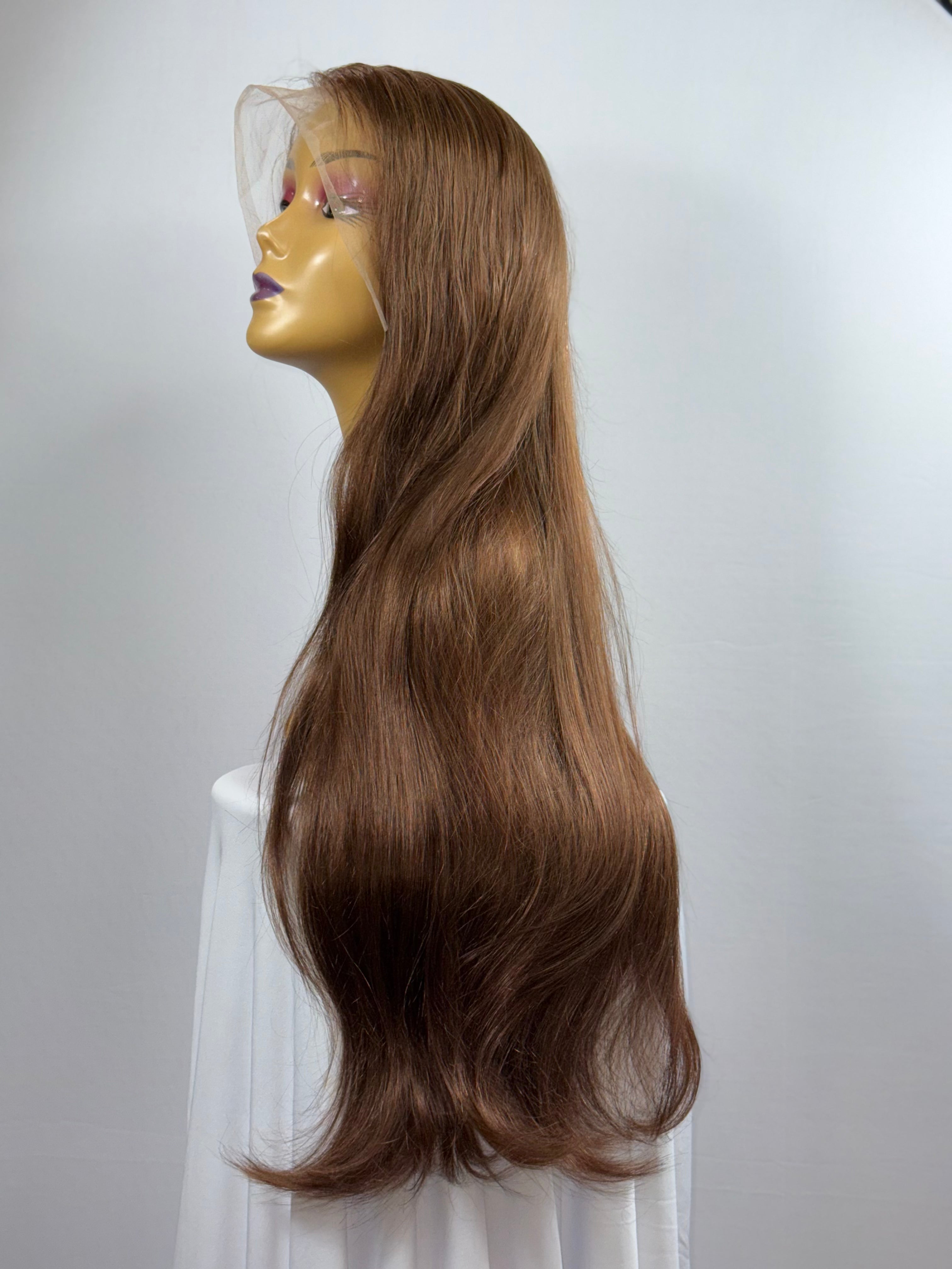 Color #4 Straight Raw Wig – Unprocessed Virgin Hair